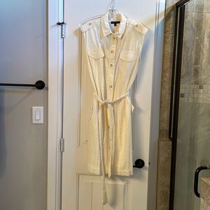 Banana Republic shirt dress cream eyelet-size 14-never worn